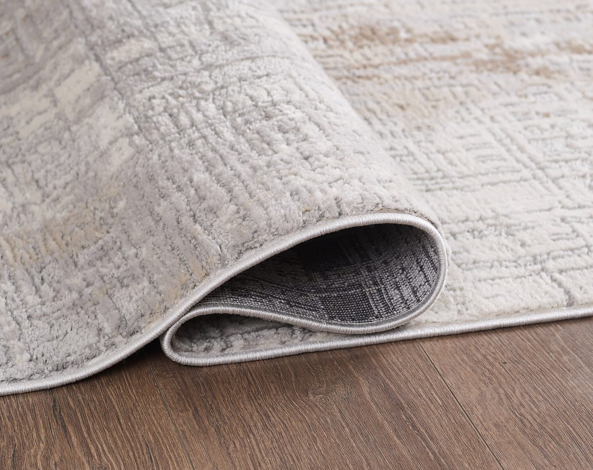 L2 Decor Symphony Area Rug 5' x 8' with Underpad - Grey, Grey