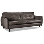 Carlino Leather Sofa - Grey