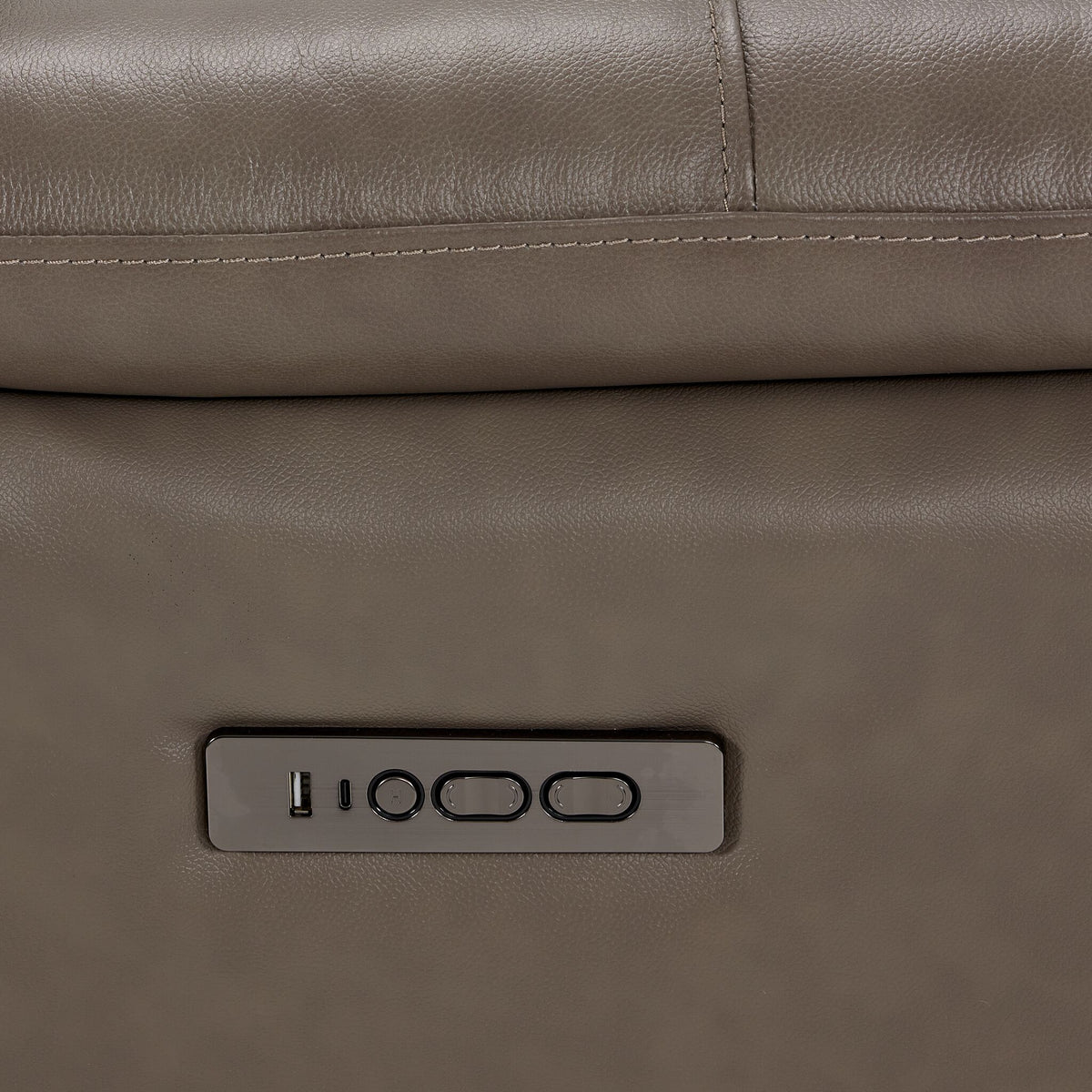 Allie Leather Dual Power Recliner - Mocha