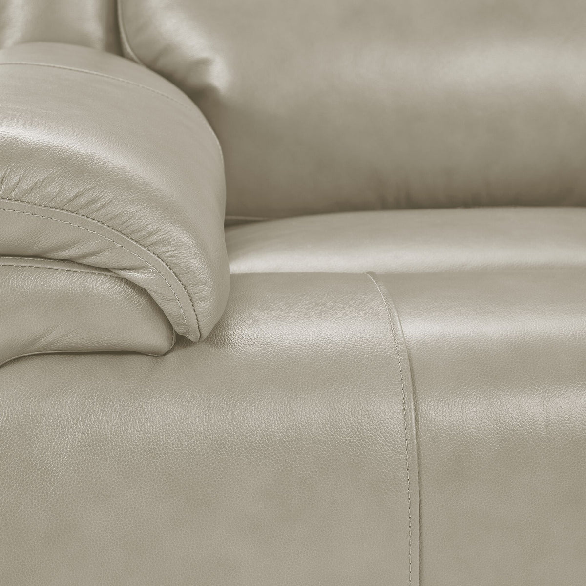 Allie Leather Dual Power Reclining Sofa and Recliner Set - Fog