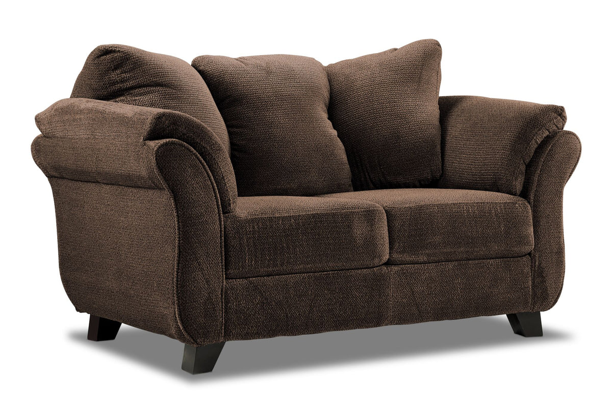 Avery Sofa and Loveseat Set - Chocolate