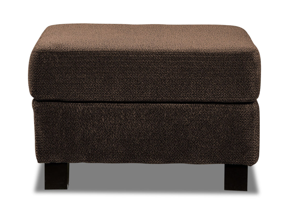 Avery Ottoman - Chocolate