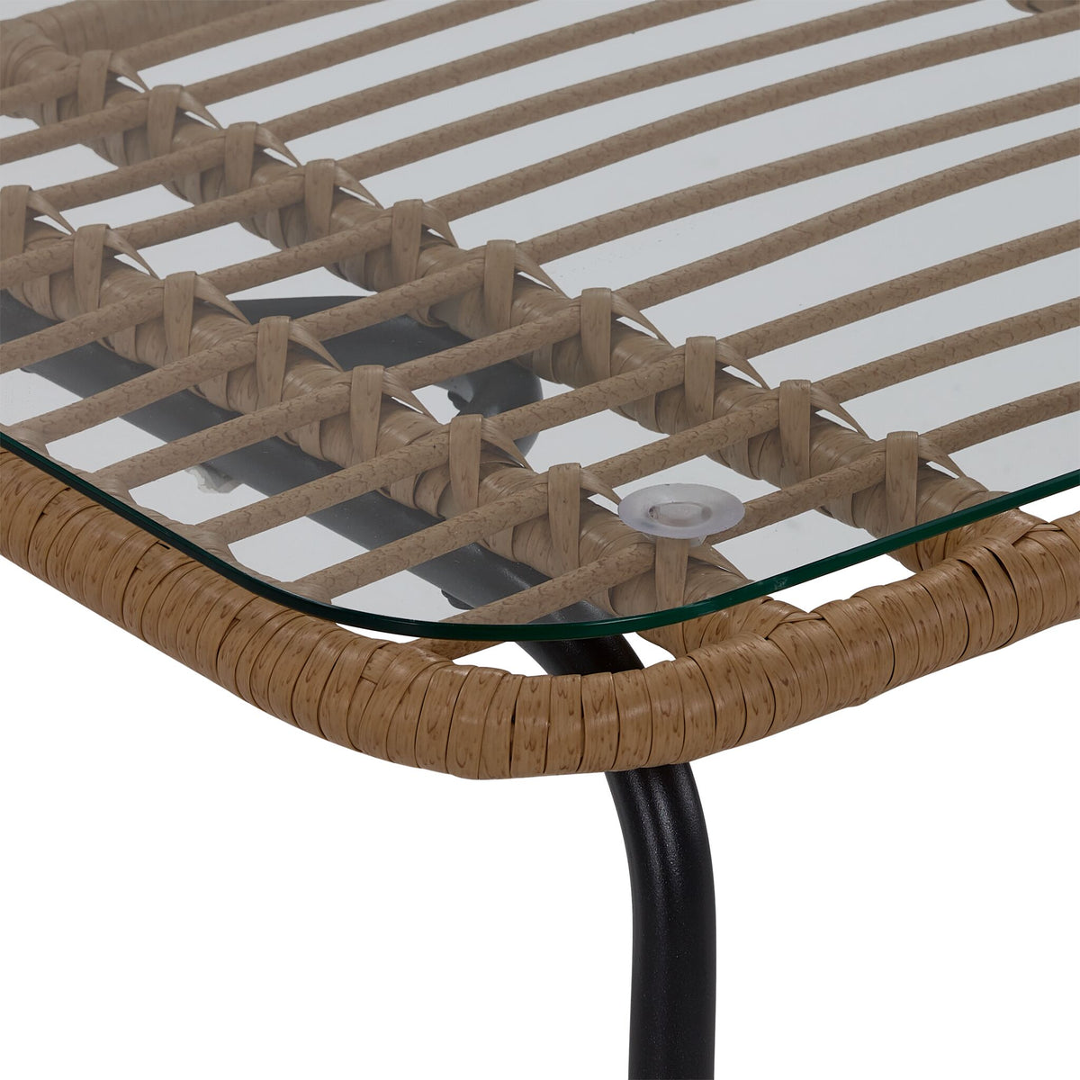 Belize 4 - Piece Outdoor Conversation Set - Beige & Black