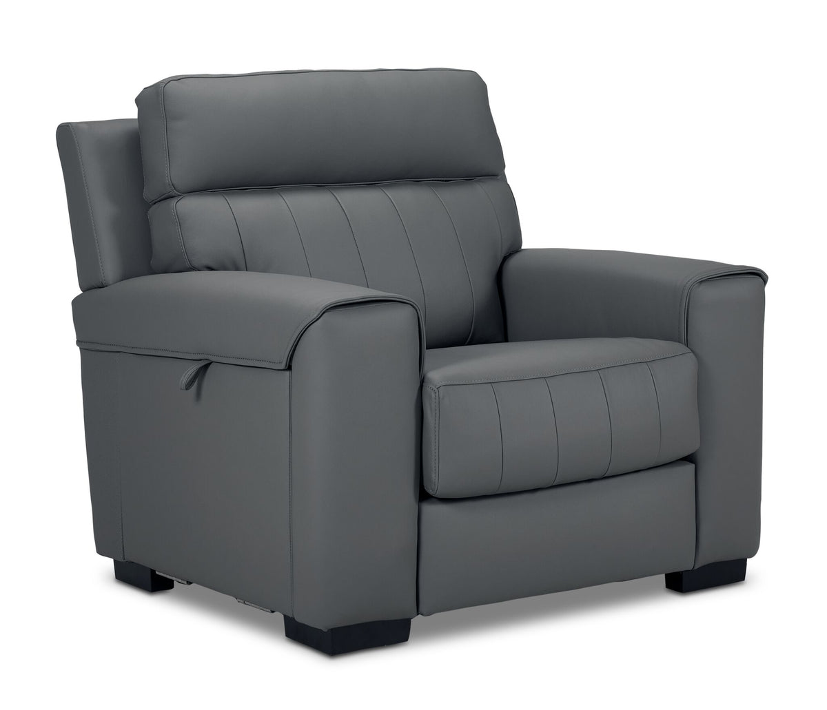 Benevento Leather Chair - Steel