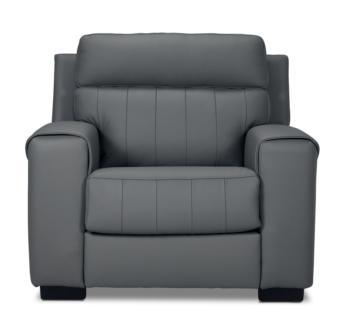 Benevento Leather Chair - Steel
