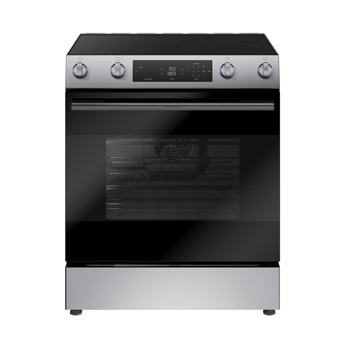 Bosch Stainless Steel Kitchen Package with Refrigerator, Electric Range & Built-In Dishwasher