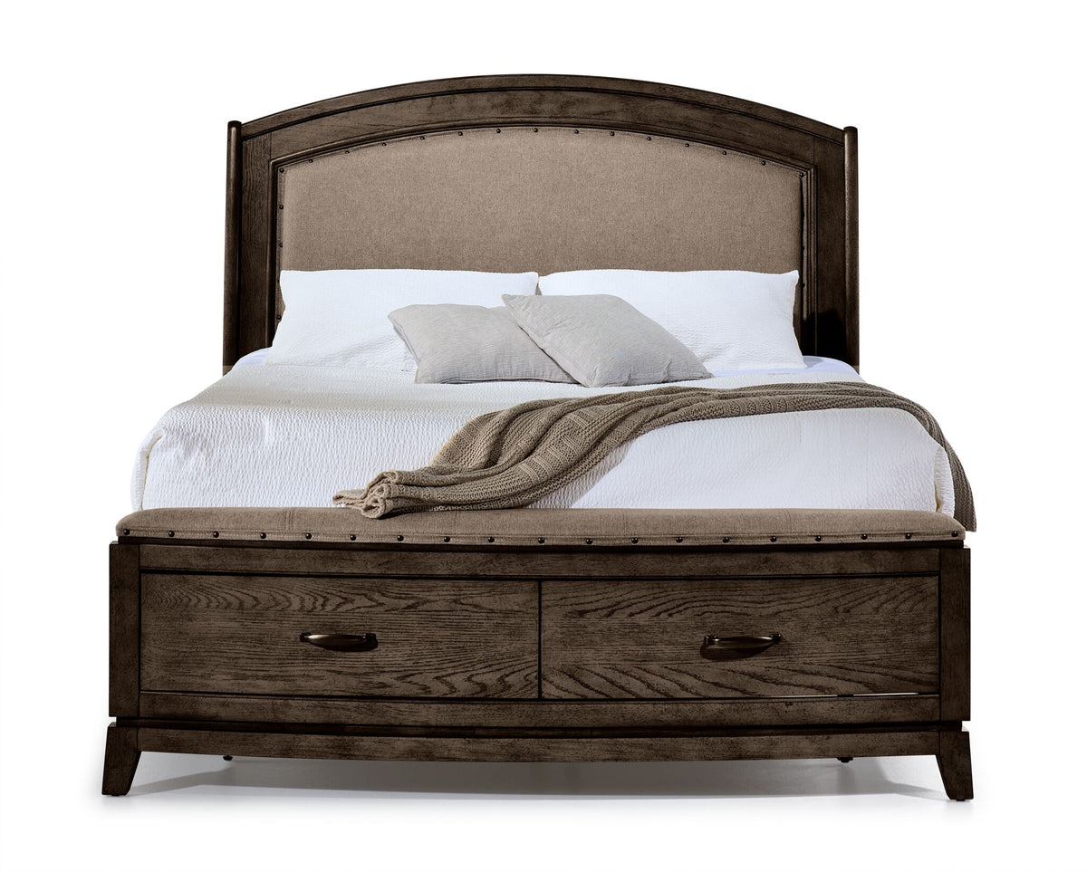 Camelot 3 - Piece Queen Storage Bed - Coffee Bean