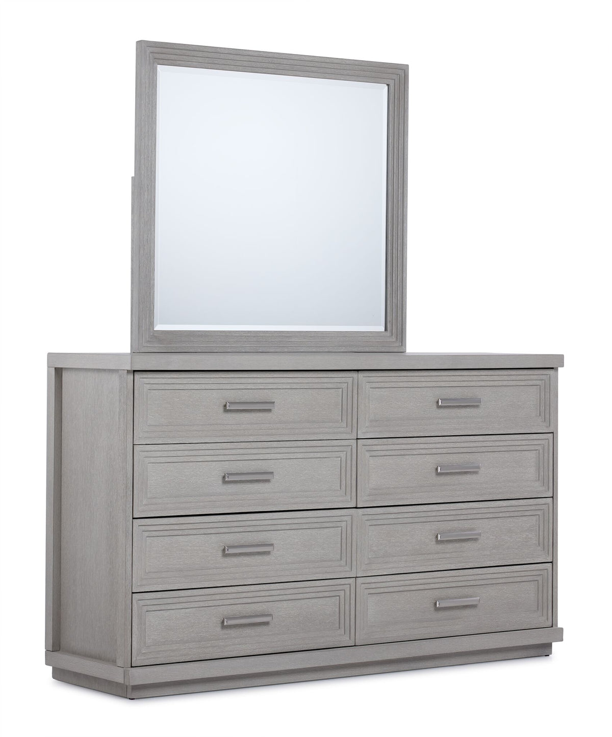Fresh Perspective Cascade 6-Piece Queen Storage Bench Bedroom Package - Dovetail Grey