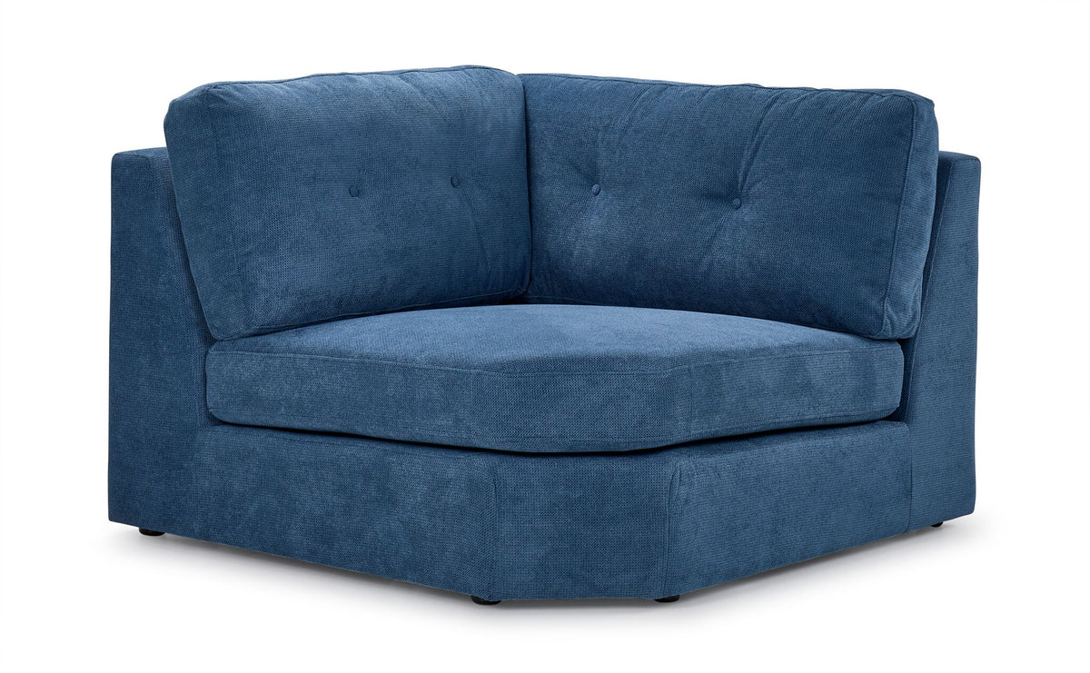 Feeling Connected - Connex 6-Piece Modular Sectional with Drawer Console - Blue