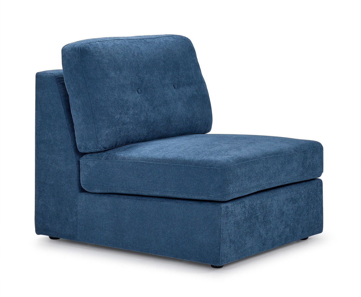 Feeling Connected - Connex 6-Piece Modular Sectional with Drawer Console - Blue
