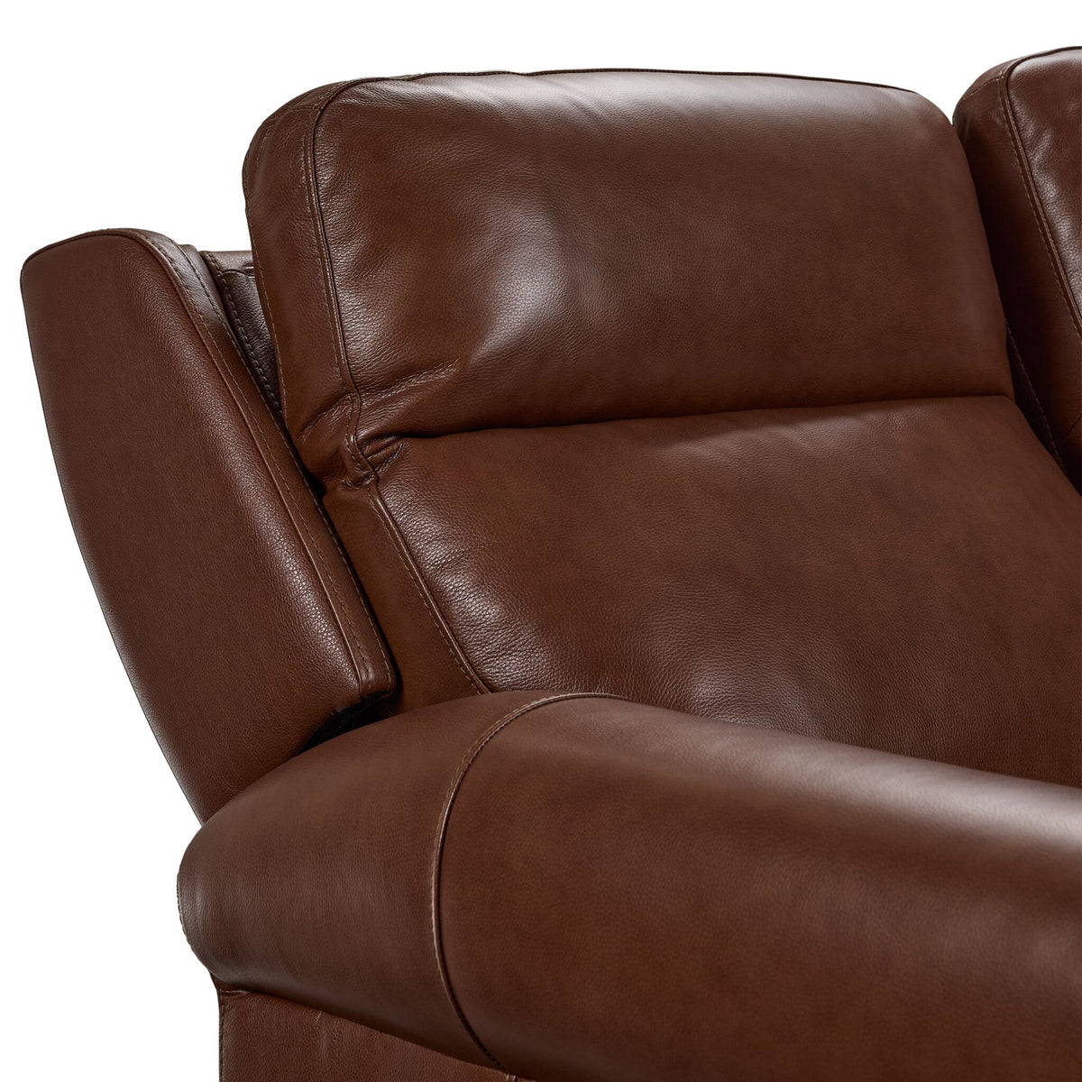 Conrad Leather Dual Power Reclining Sofa - Dark Brown