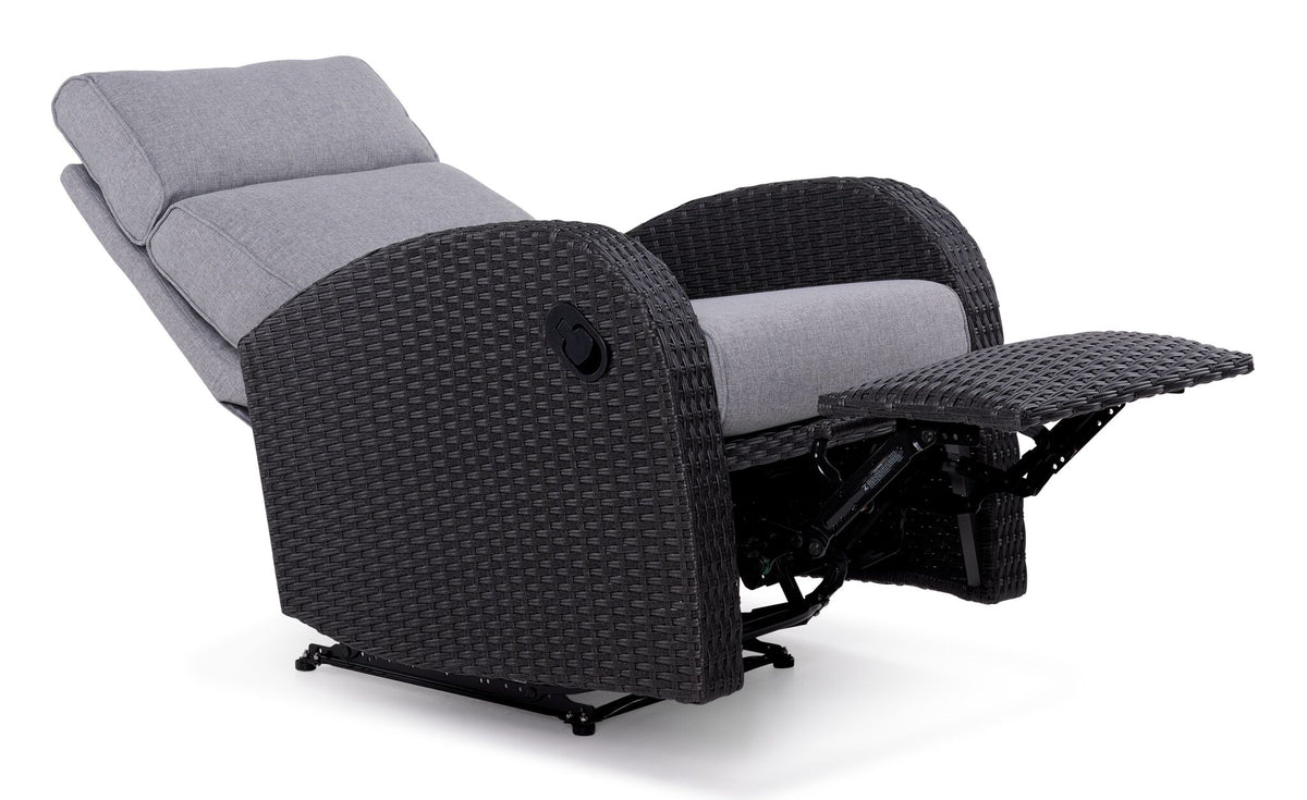 Drexel Outdoor Recliner - Grey, Black
