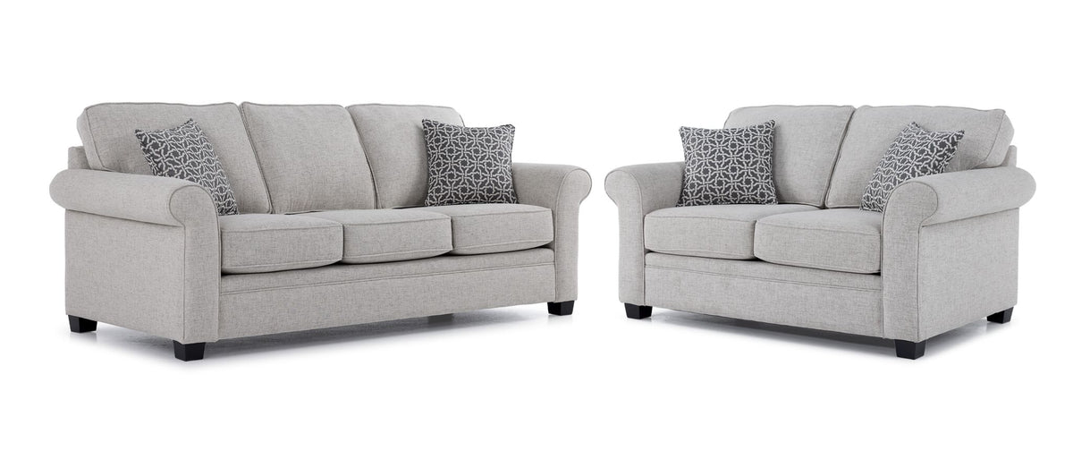 Duffield Sofa and Loveseat Set - Sutton Light Beige