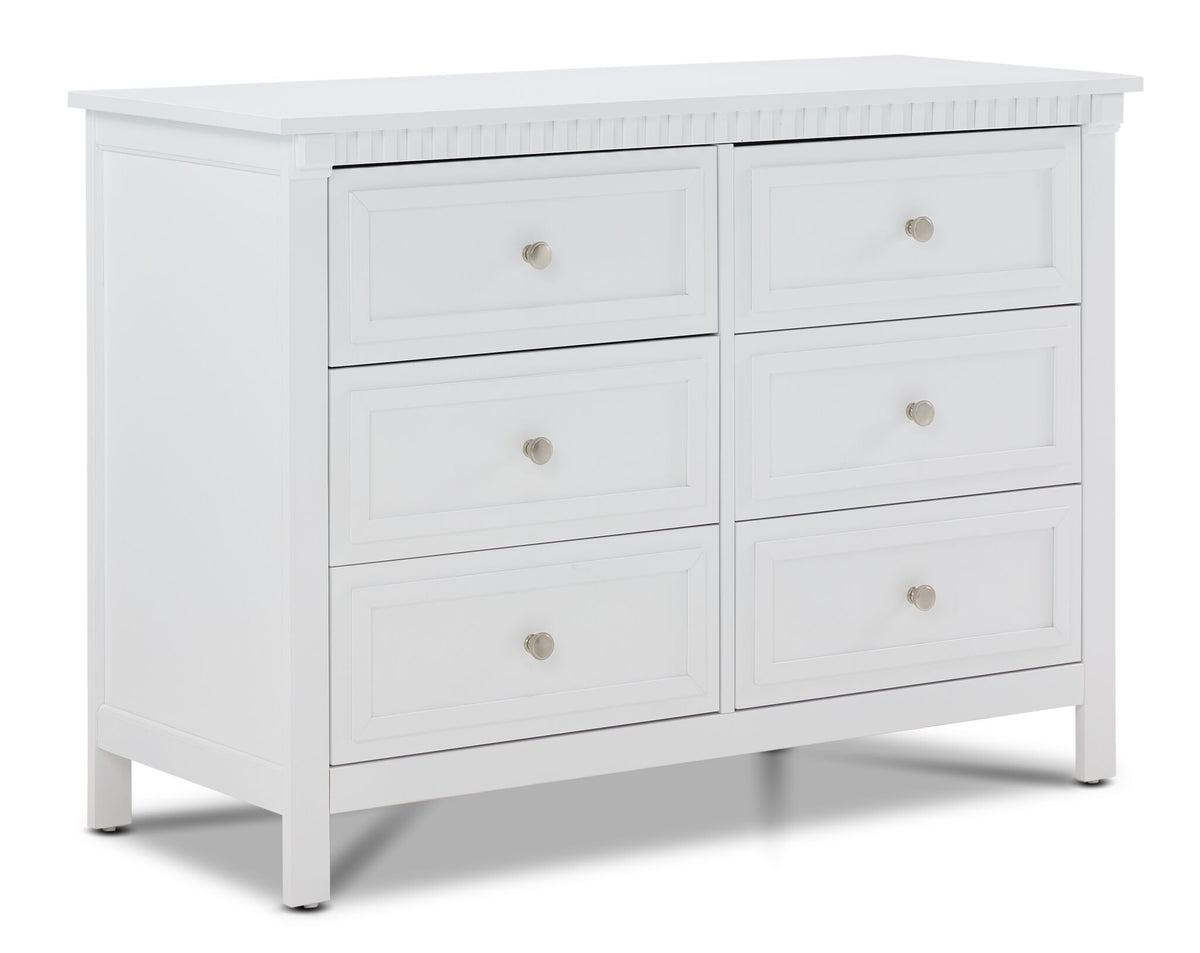 Emery 6-Drawer Dresser - White