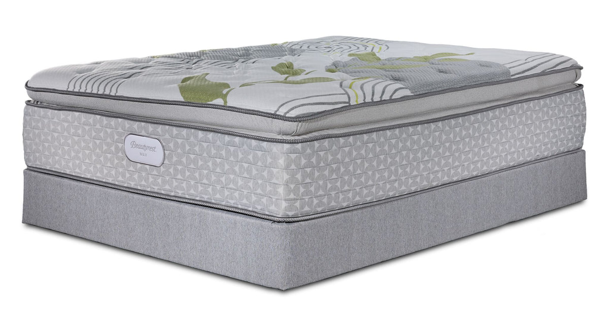 Beautyrest Max+ Valley Pillow Top Plush Twin XL Mattress and Boxspring Set