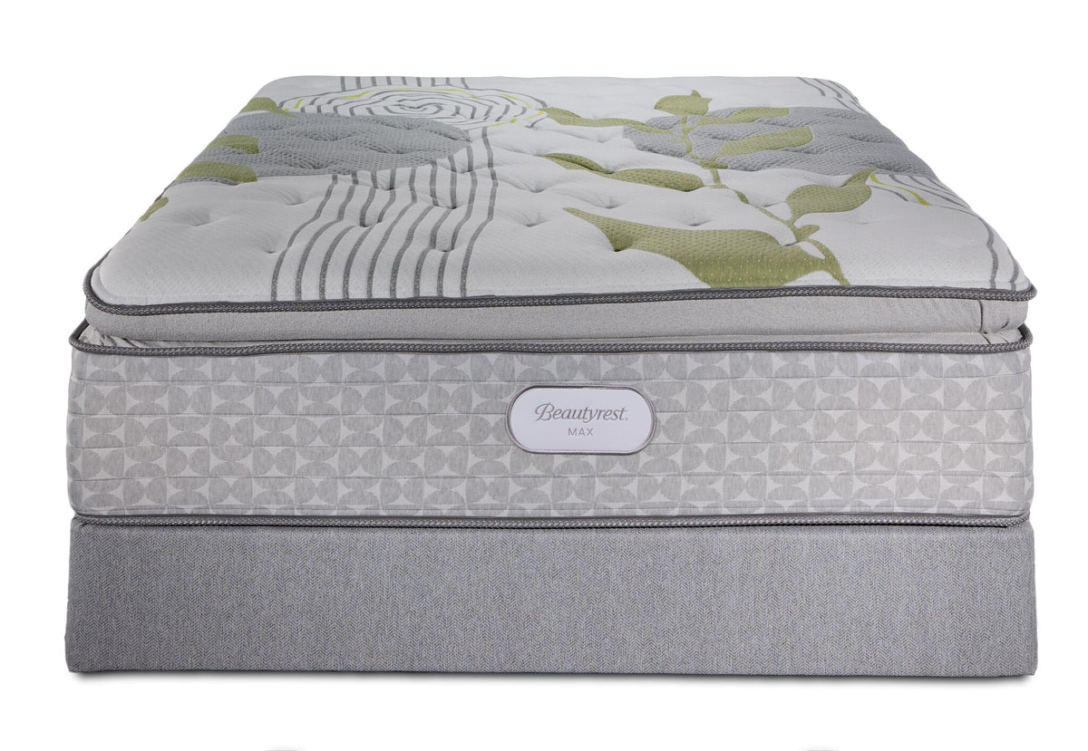 Beautyrest Max+ Valley Pillow Top Plush Full Mattress and Boxspring Set