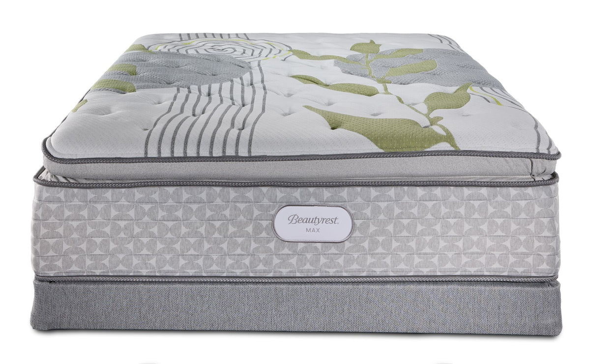 Beautyrest Max+ Essence Euro Top Plush Twin Mattress and Low Profile Boxspring Set