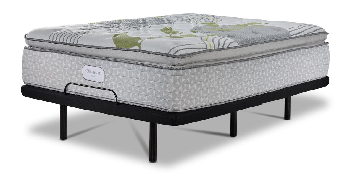Beautyrest Max+ Valley Pillow Top Medium Full Mattress and L2 Motion Pro Adjustable Base
