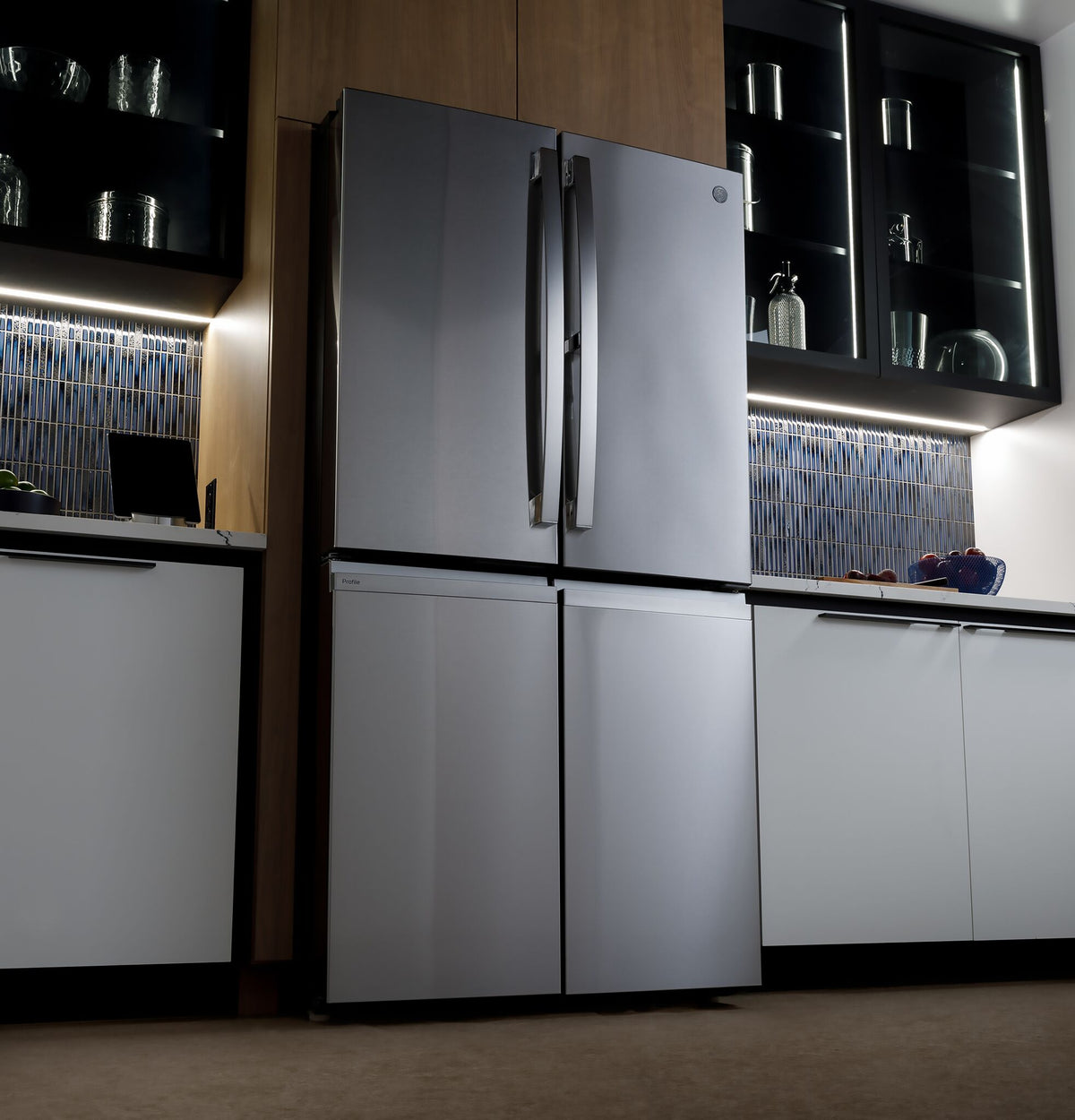 GE Profile 35.75" 28.4 Cu. Ft. Stainless Steel 4-Door French Door Refrigerator - PAD28BYTFS