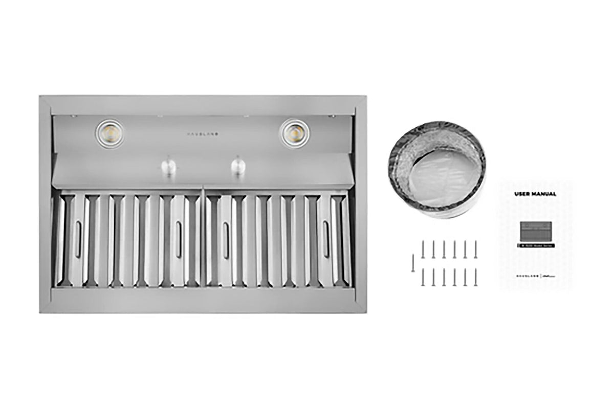 Hauslane Stainless Steel 30" 800 CFM Range Hood Insert - IN-R200SS-30