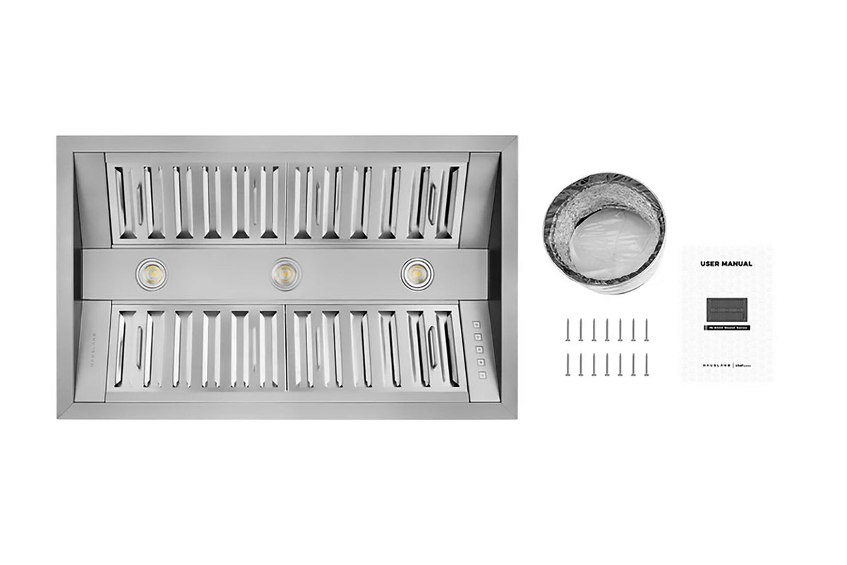 Hauslane Stainless Steel 34" 800 CFM Range Hood Insert - IN-R300SS-34