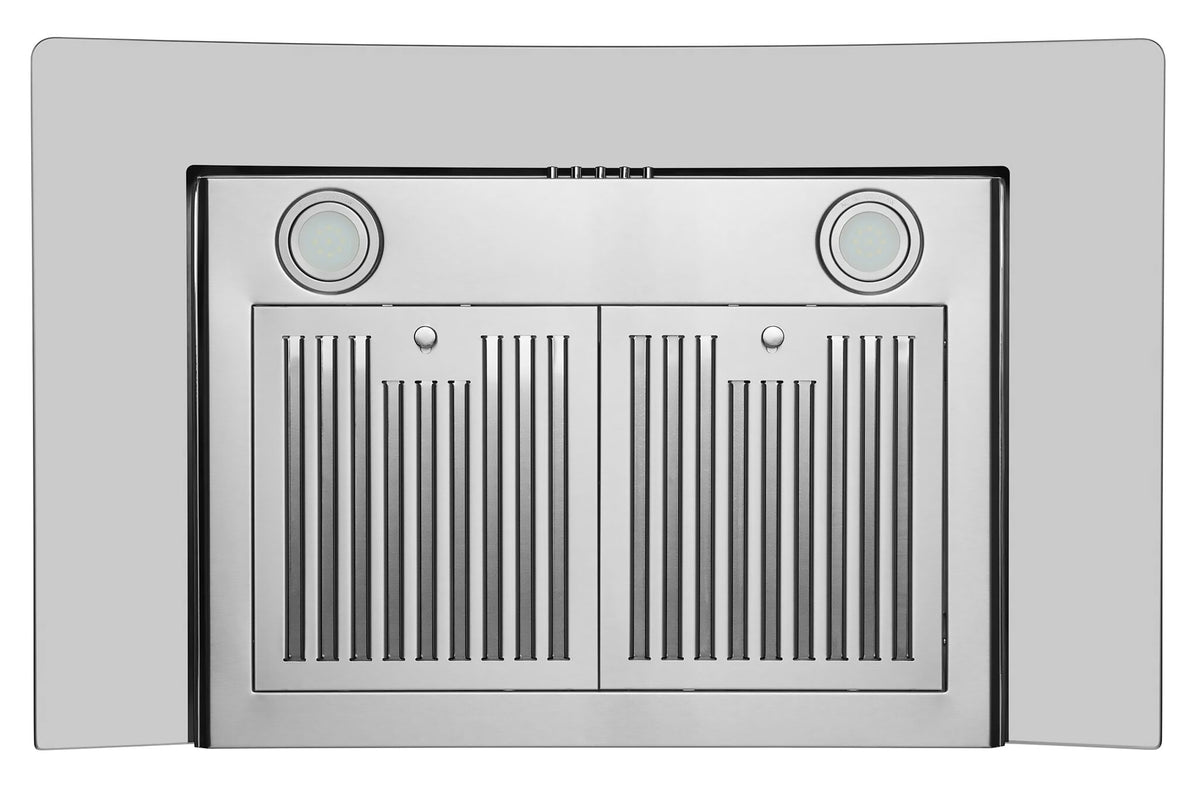 Hauslane Stainless Steel 30" 750 CFM Glass Wall Mount Range Hood - WM-600SS-30