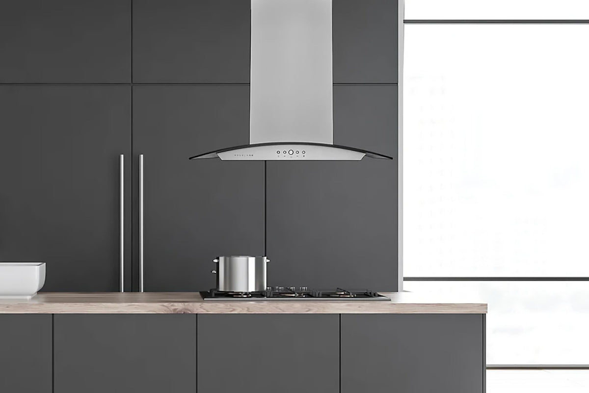 Hauslane Stainless Steel 30" 1000 CFM Ceiling Mount Range Hood - IS-200SS-30