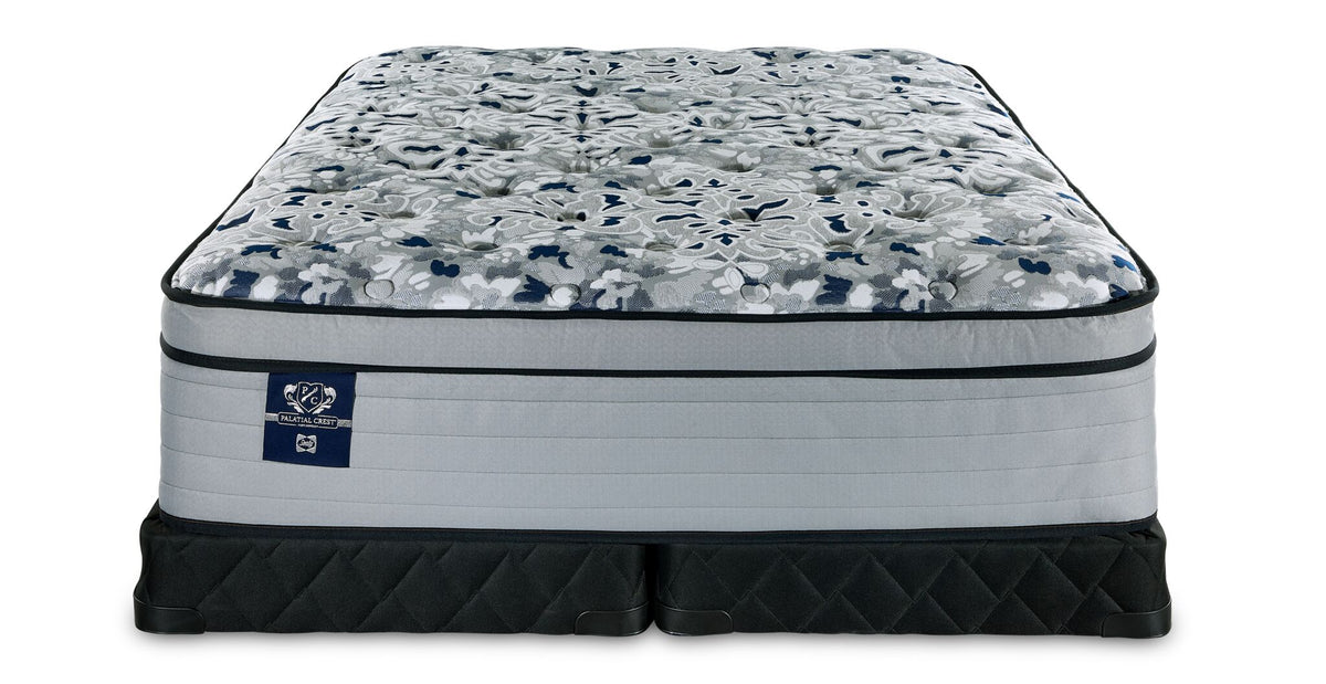 Sealy Posturepedic® Palatial Crest® Kamden II Firm Eurotop Queen Mattress and Low Profile Split Boxspring Set