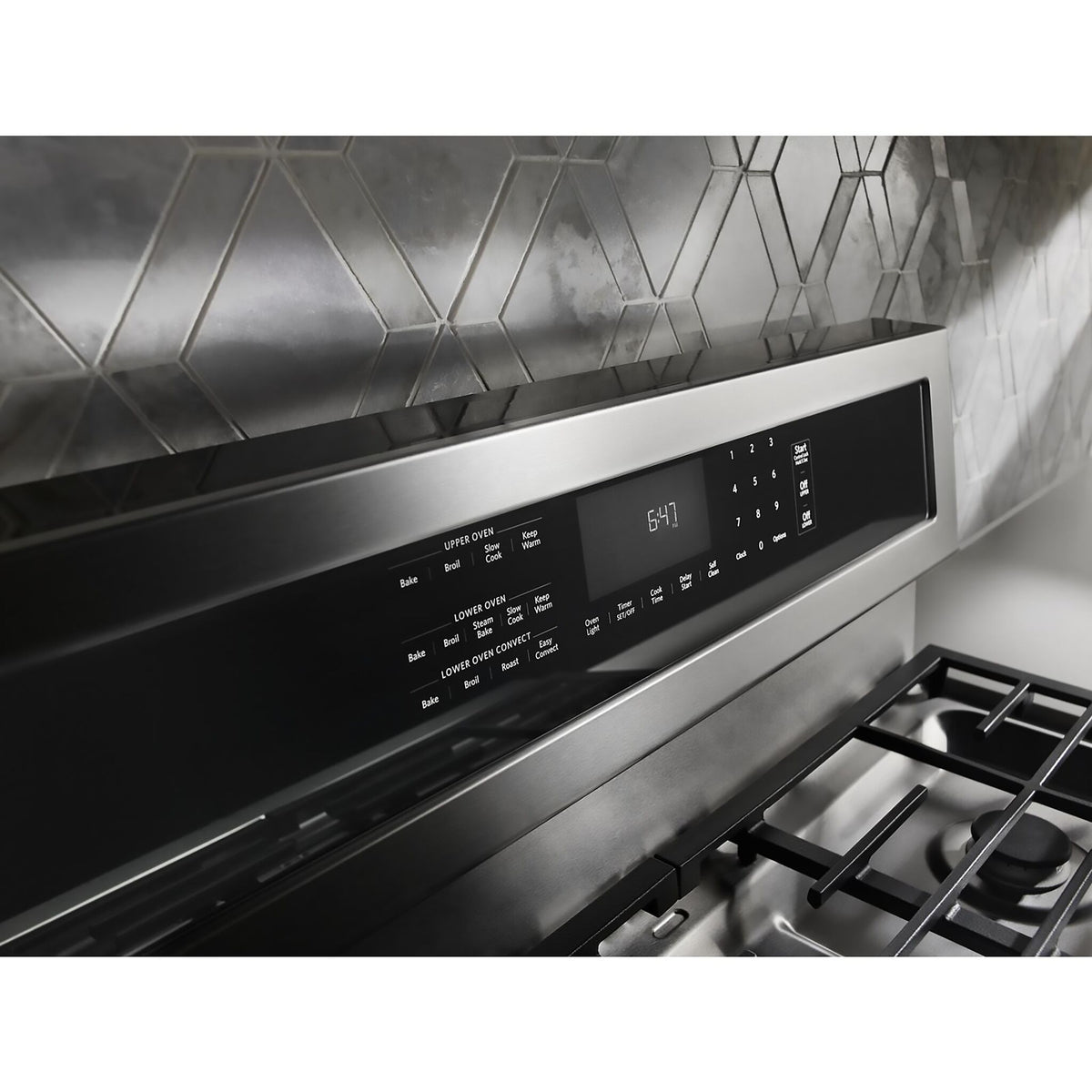 KitchenAid Stainless Steel Dual-Fuel Double Convection Range (6.7 Cu. Ft.) - KFDD500ESS