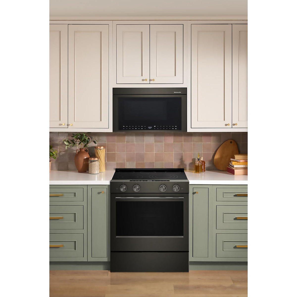 KitchenAid Black Ore Slide-In Electric Convection Range (5.3 cu.ft.) - YKSES530SBE