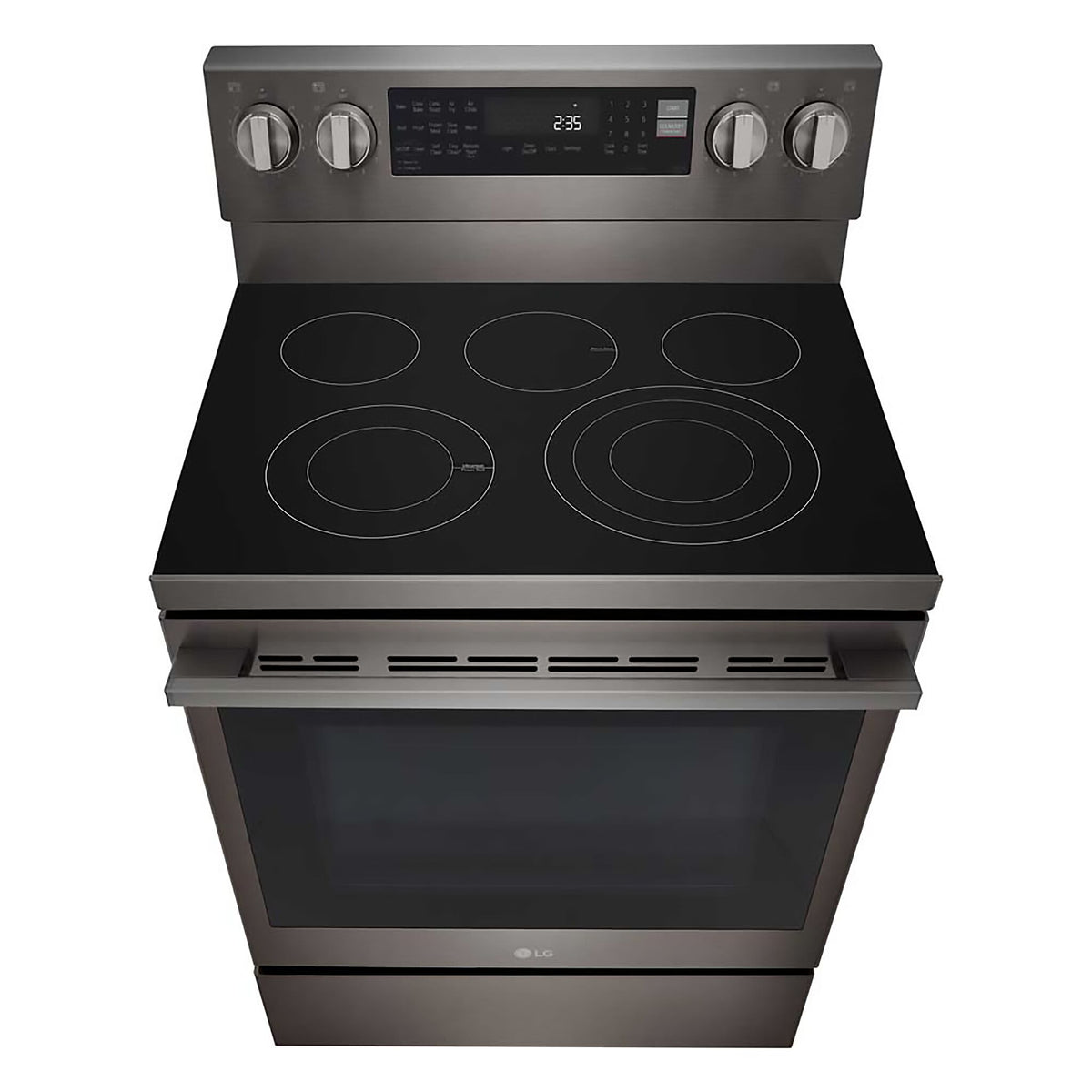 LG Smudge Resistant Black Stainless Steel Smart Electric Freestanding Range with Air Sous Vide (6.3 Cu.Ft) - LREN6325ZE