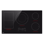 LG Black 36" Smart Induction Cooktop with five cooking zones, flexible zone, touch controls and 5.0kW UltraHeat element