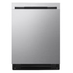 LG smart dishwasher in smudge-resistant stainless steel with FlushFit design and recessed handle