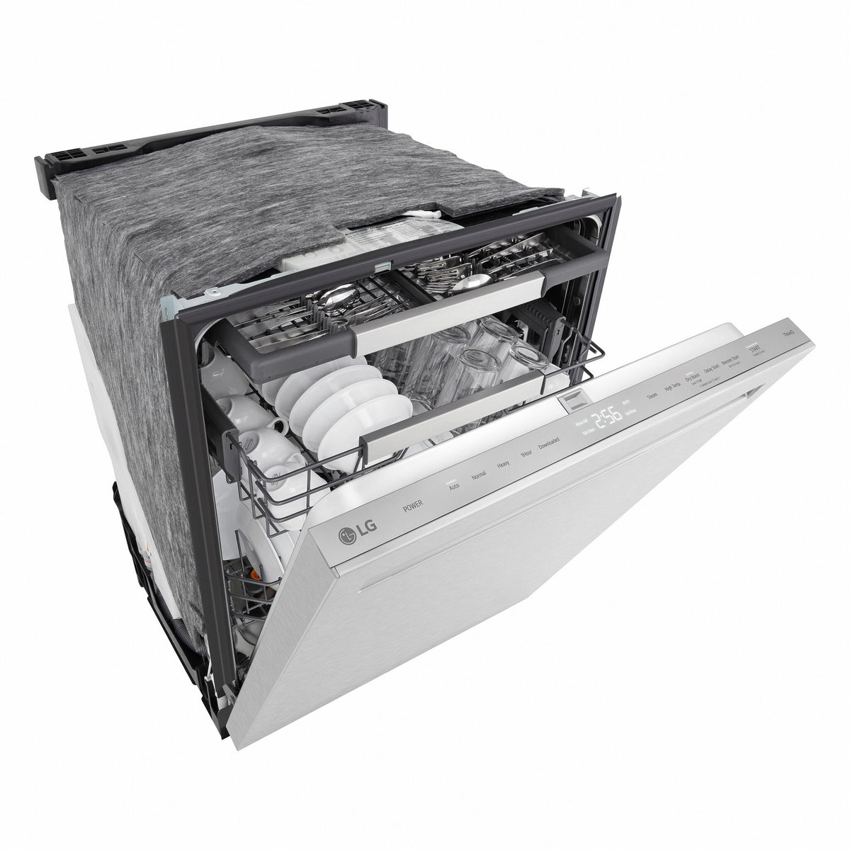 LG Smudge Resistant Stainless Steel 46dB Top Control Dishwasher with FlushFit™ Design, QuadWash® Pro and AutoVentDry™ - LDNPQ555S