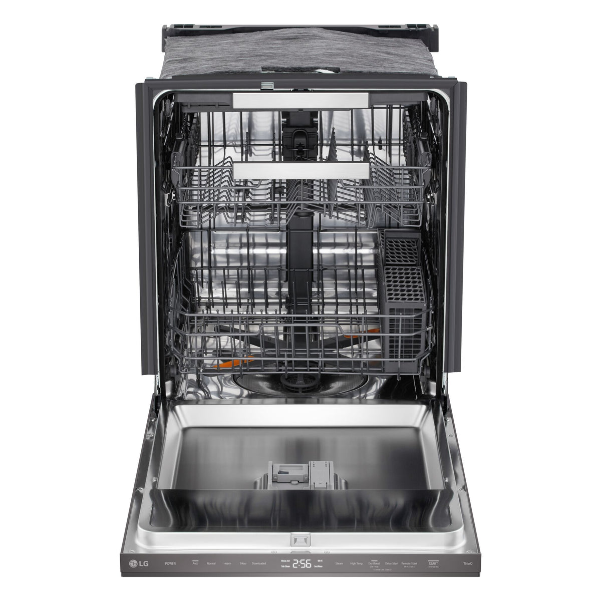 LG Smudge Resistant Black Stainless Steel 46dB Top Control Dishwasher with FlushFit™ Design, QuadWash® Pro and AutoVentDry™ - LDNPQ555D