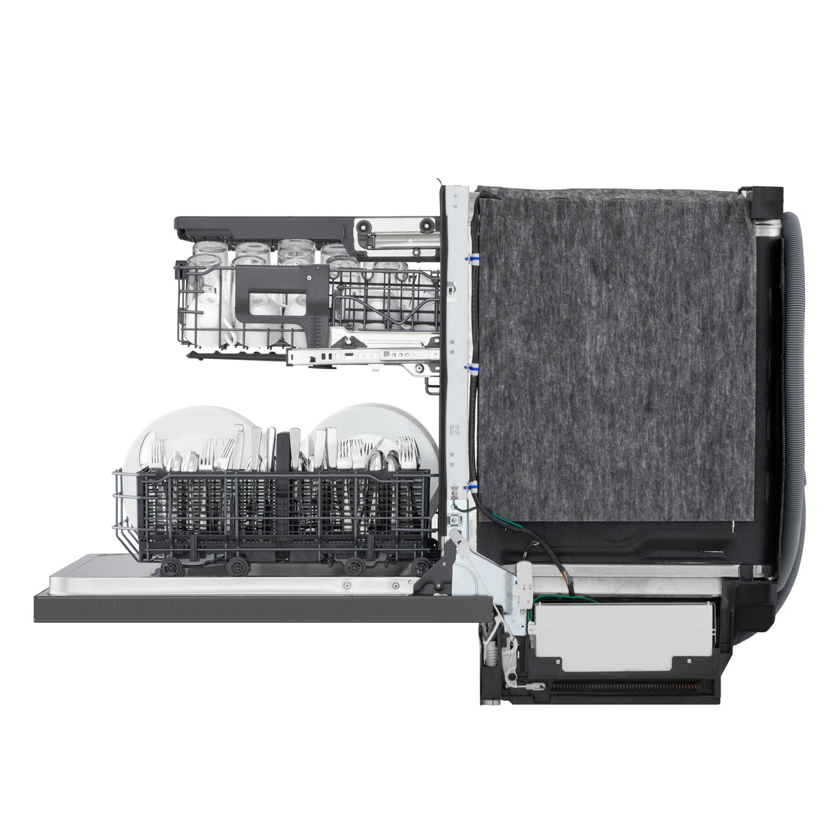 LG Smudge Resistant Black Stainless Steel 46dB Top Control Dishwasher with FlushFit™ Design, QuadWash® Pro and AutoVentDry™ - LDNPQ555D