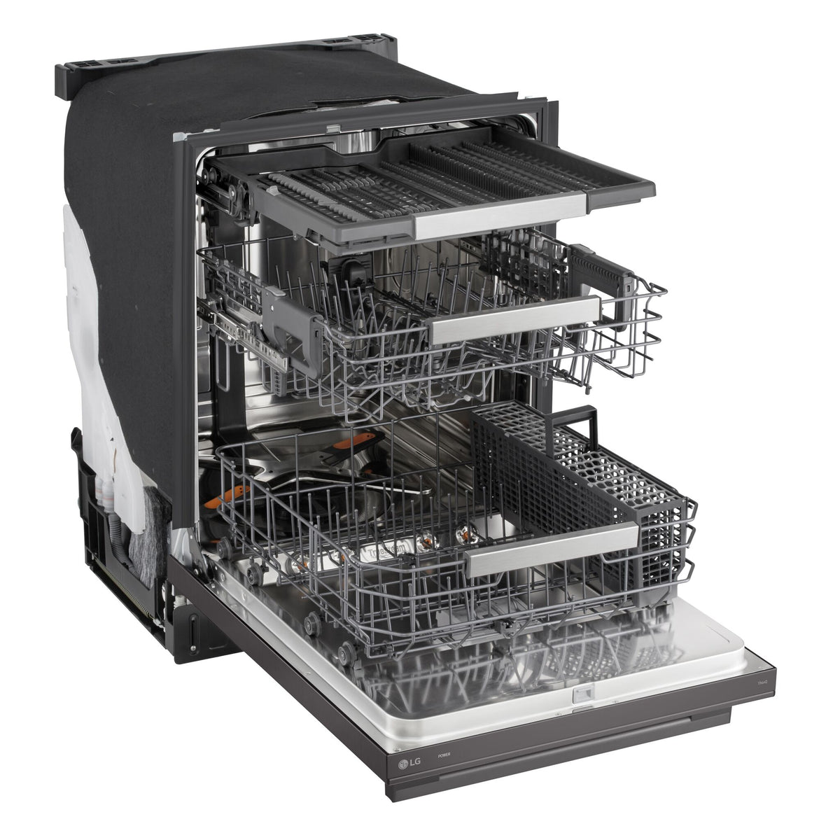 LG Black Stainless Steel 24" Top Control Dishwasher with TrueSteam® - LDNTH753D