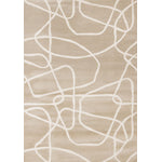 Soft Currents 7'10" x 10'6" Organic Line Design Area Rug - Beige, Cream