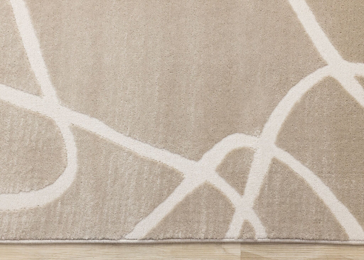 Soft Currents 5'3" x 7'7" Organic Line Design Area Rug - Beige, Cream