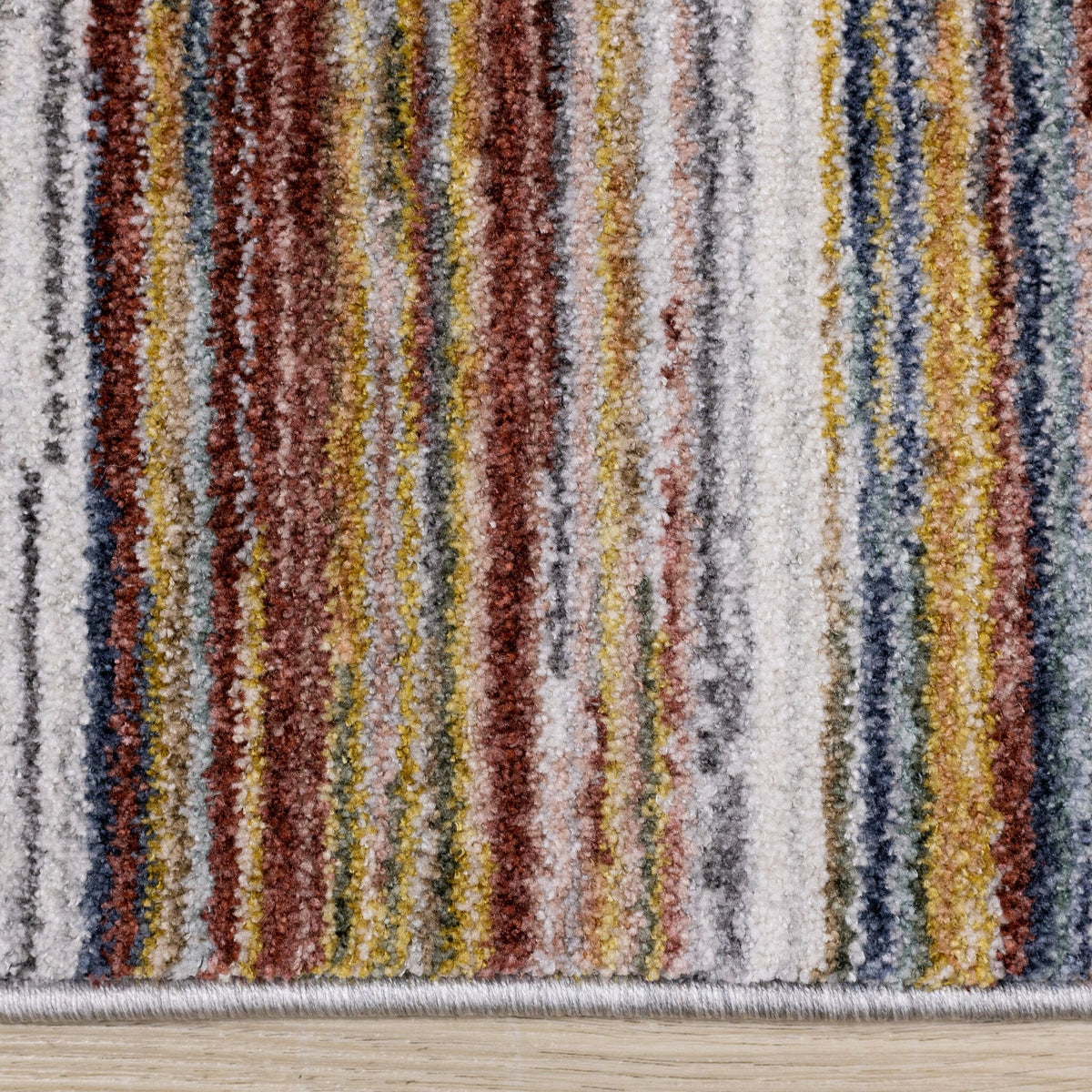 Sunset Glow 7'10" x 10'2" Striped Plush Area Rug