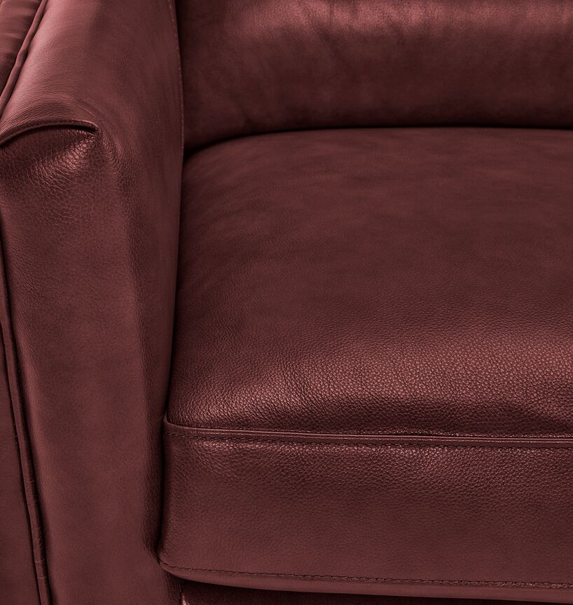 Miguel Leather Sofa - Fire