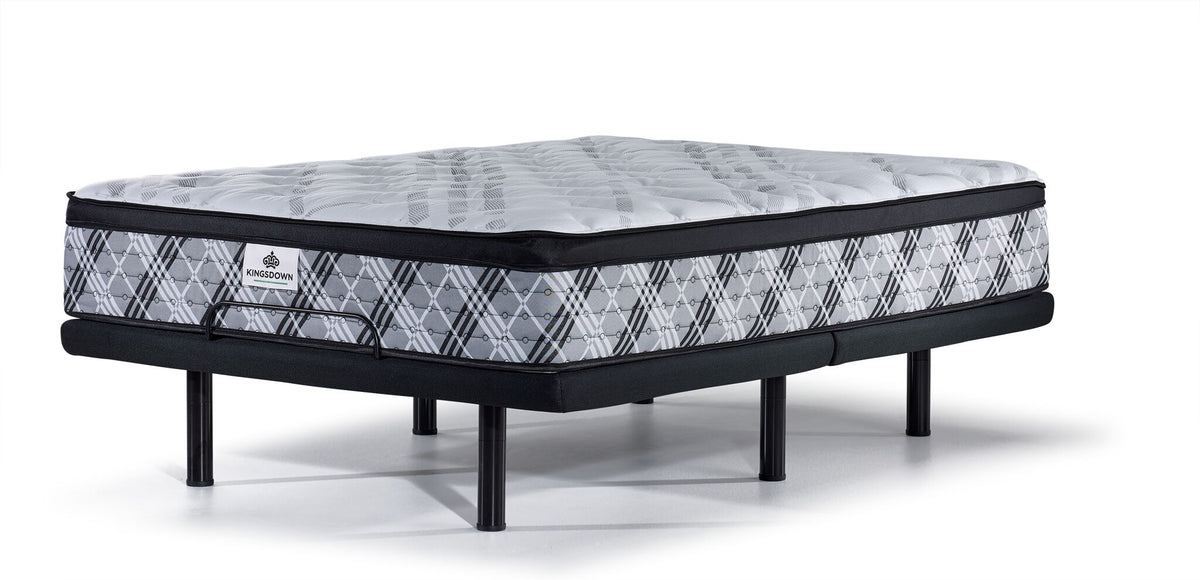 Kingsdown Mila Medium Queen Mattress and L2 Motion Adjustable Base