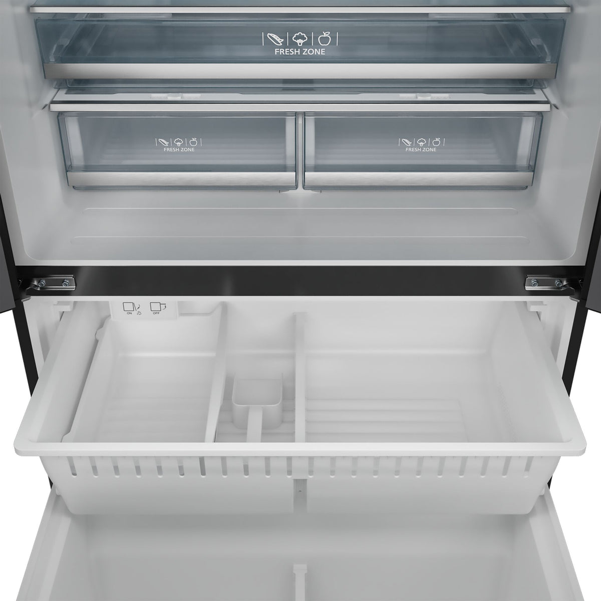 Thor Kitchen - Gordon Ramsay Collection 36" 20.3 Cu. Ft. Matte Black Counter-Depth French Door Refrigerator with Ice Maker - RF3621CTD00-SS