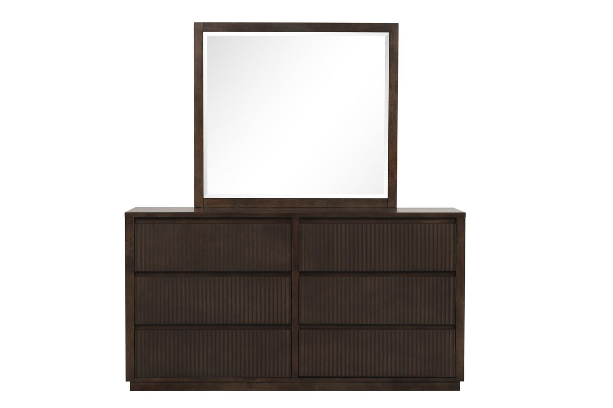 Reed 6-Drawer Dresser - Dark Walnut