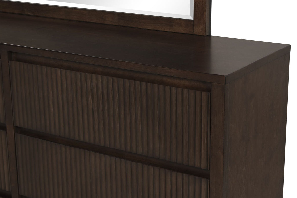 Reed 6-Drawer Dresser - Dark Walnut