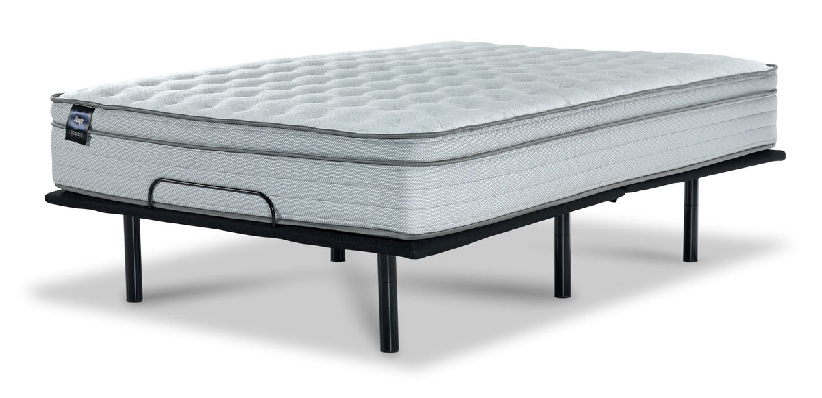 Sealy® Essentials Remy II Firm Eurotop Queen Mattress and L2 Motion Adjustable Base 2.0