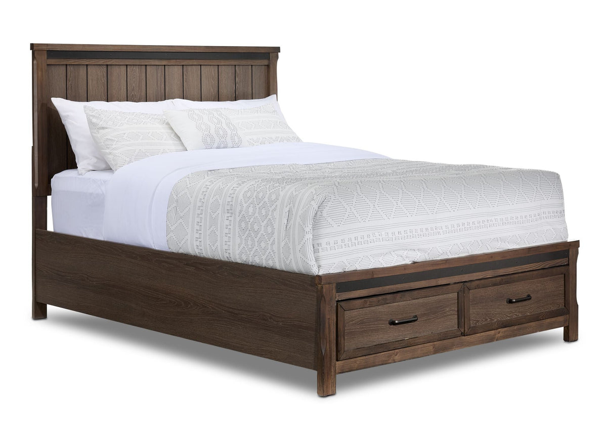 Rossco 6-Piece King Storage Bedroom Package - Rustic Oak