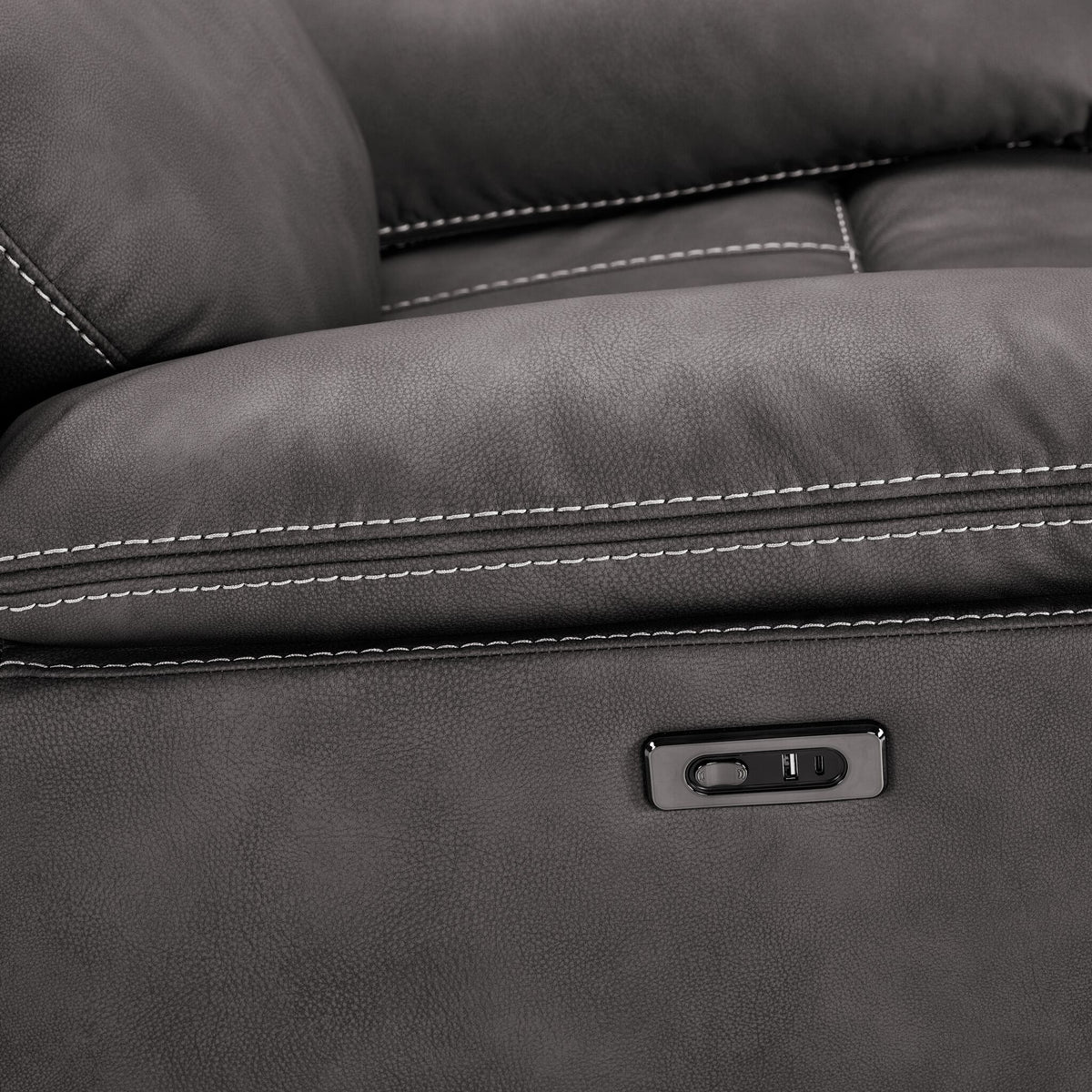 Santa Fe Power Reclining Sofa, Loveseat and Chair Set - Graphite