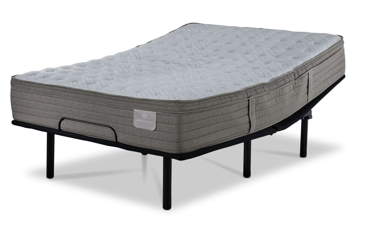 Serta® Perfect Sleeper Pacific Medium Eurotop Queen Mattress and L2 Pro Motion Adjustable Base