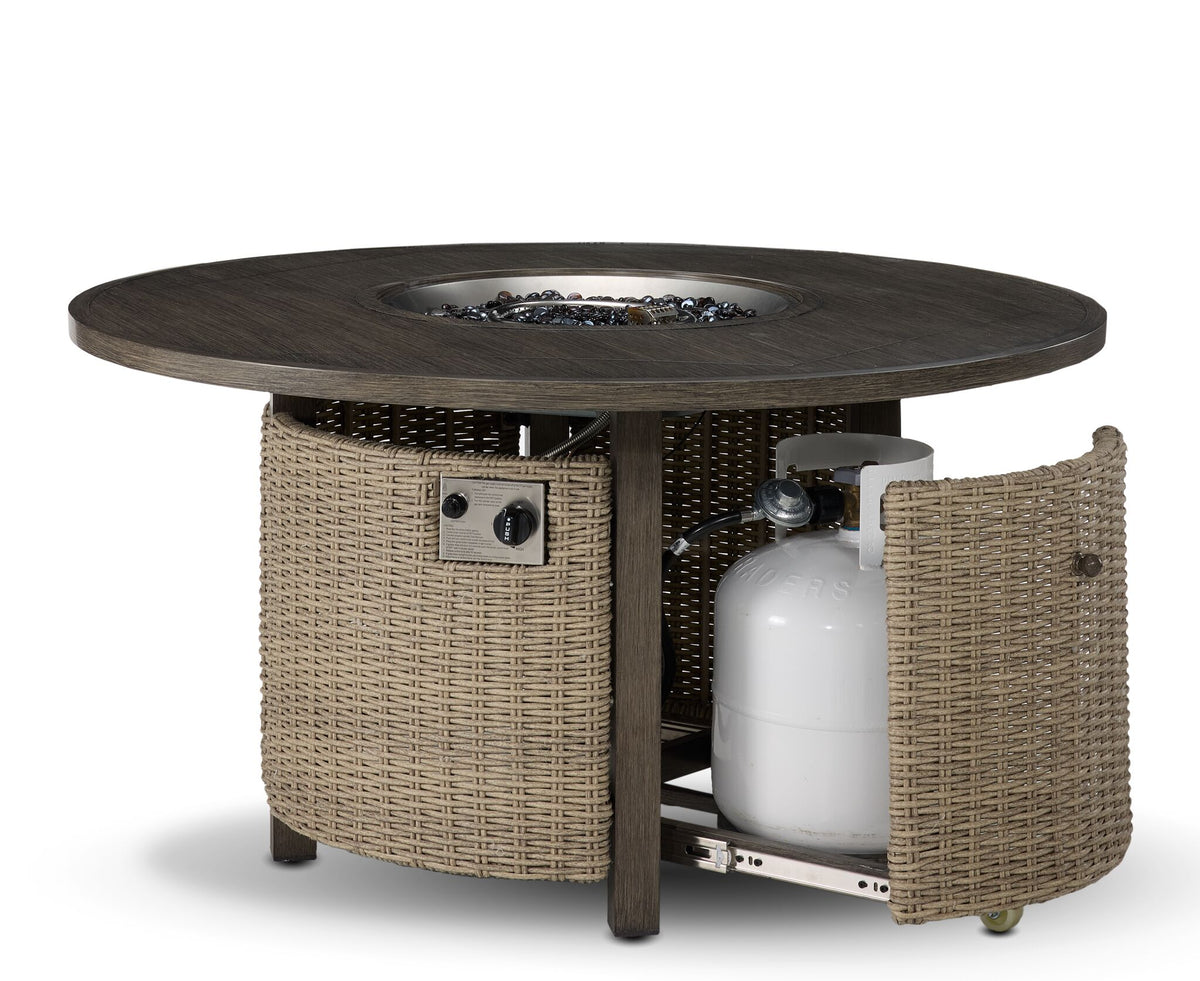 Staten Island Outdoor Fire Table - Grey
